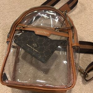 Nanette Lepore Transparent Bag with Tan Accents